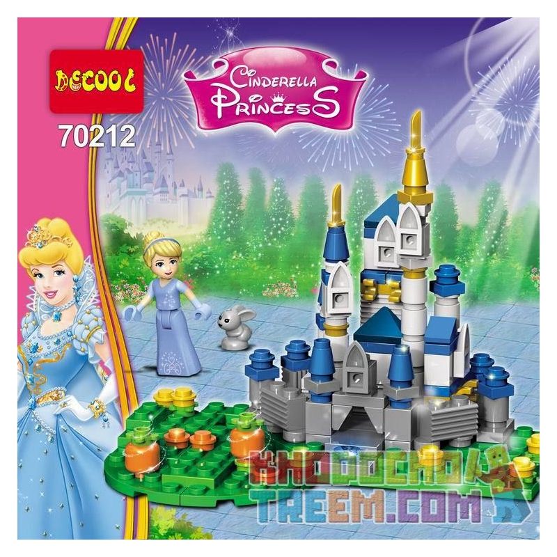 JISI 70212 non Lego CÔ BÉ LỌ LEM bộ đồ chơi xếp lắp ráp ghép mô hình Disney Princess PRINCESS CINDERELLA Công Chúa 152 khối