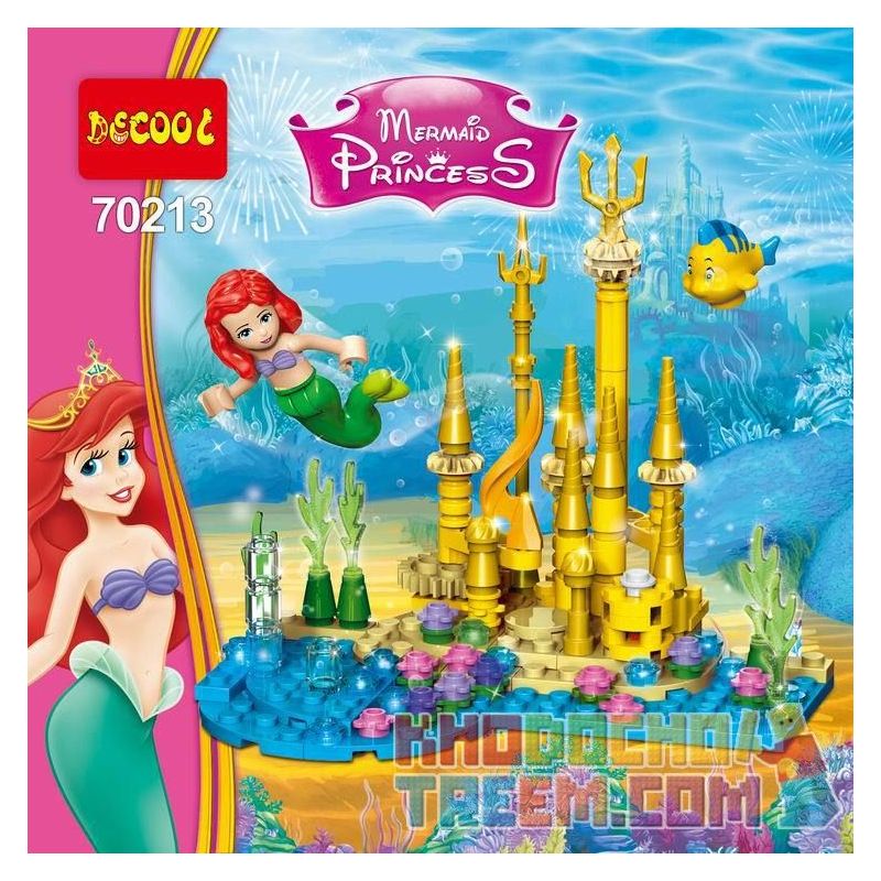 JISI 70213 non Lego MỸ NHÂN NGƯ bộ đồ chơi xếp lắp ráp ghép mô hình Disney Princess PRINCESS MERMAID Công Chúa 151 khối