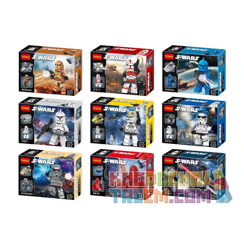 JISI 901 902 903 904 905 906 907 908 909 non Lego 9 NHÂN VẬT NHỎ bộ đồ chơi xếp lắp ráp ghép mô hình Star Wars Chiến Tranh Giữa Các Vì Sao