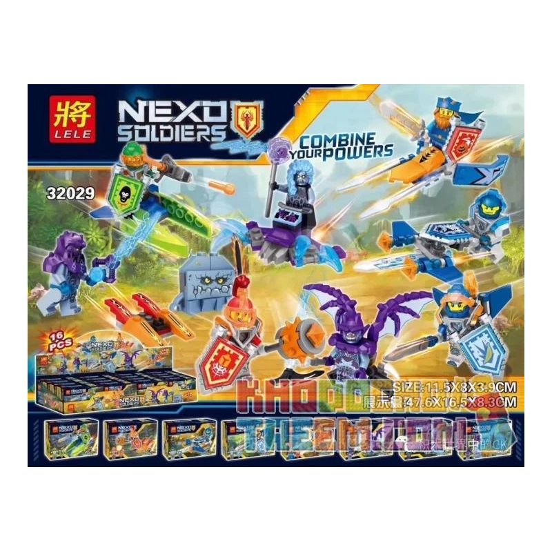 LELE 32029 non Lego HIỆP SĨ TƯƠNG LAI MINIFIGURE 8 bộ đồ chơi xếp lắp ráp ghép mô hình Nexo Knights NEXO SOLDIERS Hiệp Sỹ Nexo