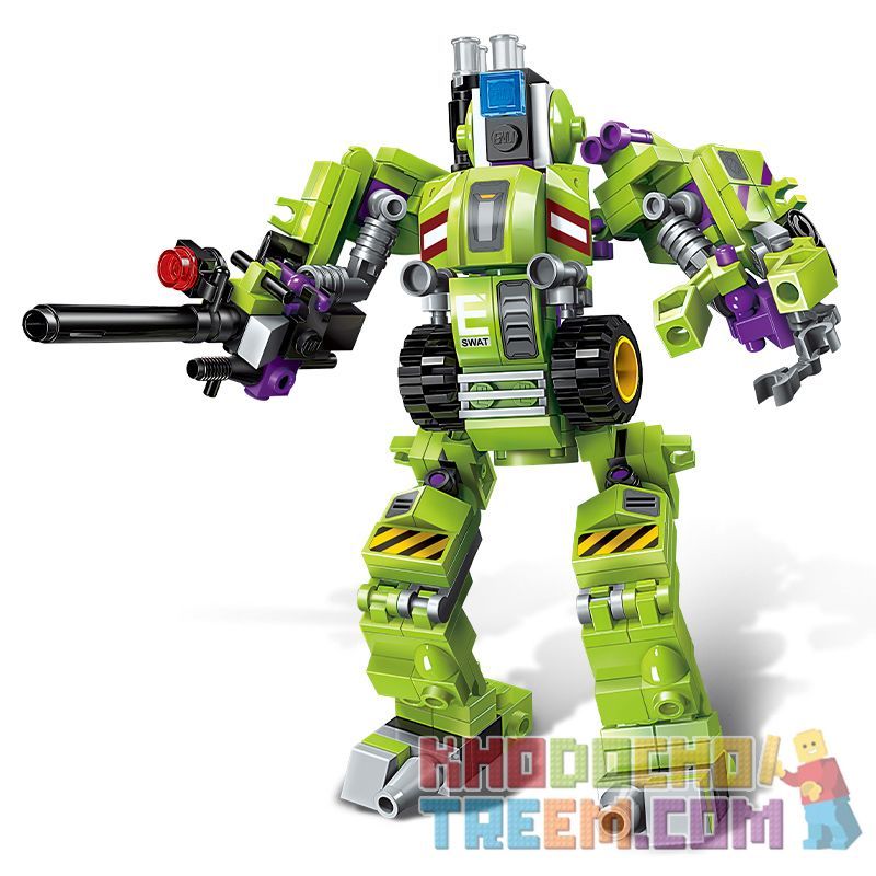 Enlighten 1802 Qman 1802 non Lego FOUR IN ONE VANGUARD bộ đồ chơi xếp lắp ráp ghép mô hình Transformers SUPER MECHA LEAGUE Robot Đại Chiến Người Máy Biến Hình 253 khối