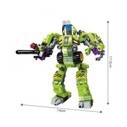 Enlighten 1802 Qman 1802 non  FOUR IN ONE VANGUARD bộ đồ chơi xếp lắp ráp ghép mô hình Transformers SUPER MECHA LEAGUE Robot Đại Chiến Người Máy Biến Hình 253 khối