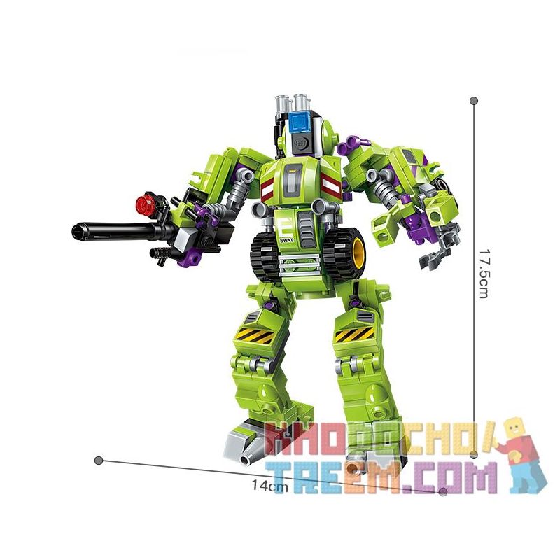 Enlighten 1802 Qman 1802 non  FOUR IN ONE VANGUARD bộ đồ chơi xếp lắp ráp ghép mô hình Transformers SUPER MECHA LEAGUE Robot Đại Chiến Người Máy Biến Hình 253 khối