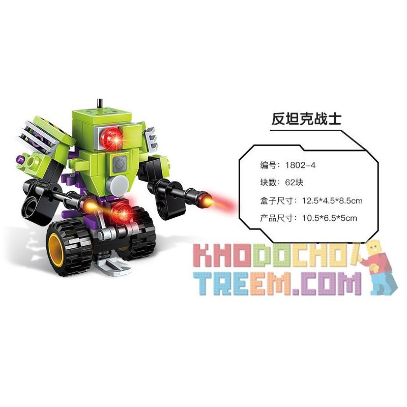 Enlighten 1802 Qman 1802 non  FOUR IN ONE VANGUARD bộ đồ chơi xếp lắp ráp ghép mô hình Transformers SUPER MECHA LEAGUE Robot Đại Chiến Người Máy Biến Hình 253 khối