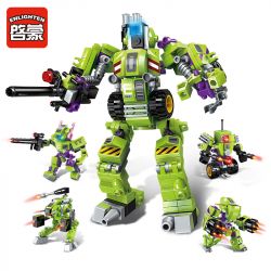 Enlighten 1802 Qman 1802 non  FOUR IN ONE VANGUARD bộ đồ chơi xếp lắp ráp ghép mô hình Transformers SUPER MECHA LEAGUE Robot Đại Chiến Người Máy Biến Hình 253 khối