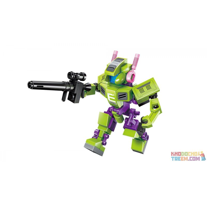 Enlighten 1802 Qman 1802 non  FOUR IN ONE VANGUARD bộ đồ chơi xếp lắp ráp ghép mô hình Transformers SUPER MECHA LEAGUE Robot Đại Chiến Người Máy Biến Hình 253 khối