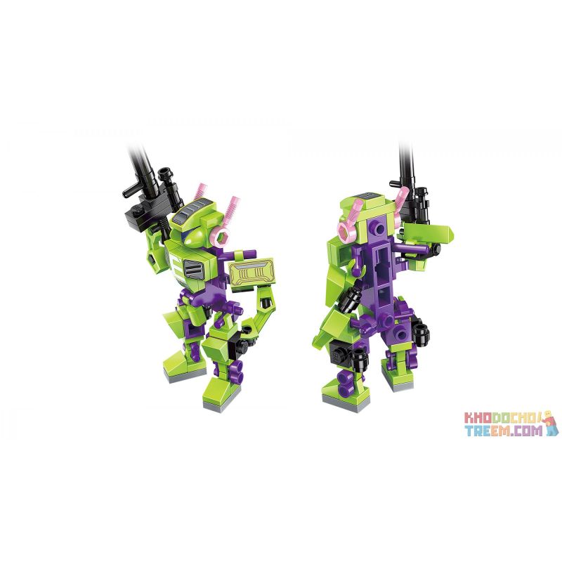 Enlighten 1802 Qman 1802 non  FOUR IN ONE VANGUARD bộ đồ chơi xếp lắp ráp ghép mô hình Transformers SUPER MECHA LEAGUE Robot Đại Chiến Người Máy Biến Hình 253 khối