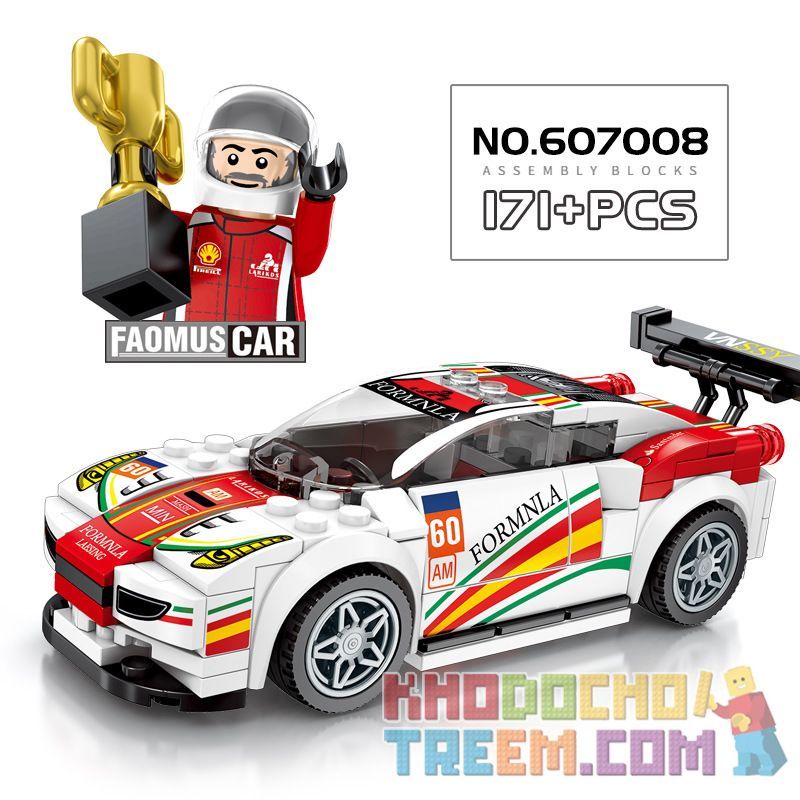 NOT Lego 458 ITALIA GT2 75908 SHENG YUAN/SY 6788 607008 WANGAO 7015 WANGE/DR.LUCK 2875 S75 xếp lắp ráp ghép mô hình 458 ITALIA GT2 Ý FERRARI Speed Champions Racing Cars Đua Xe Công Thức 153 khối