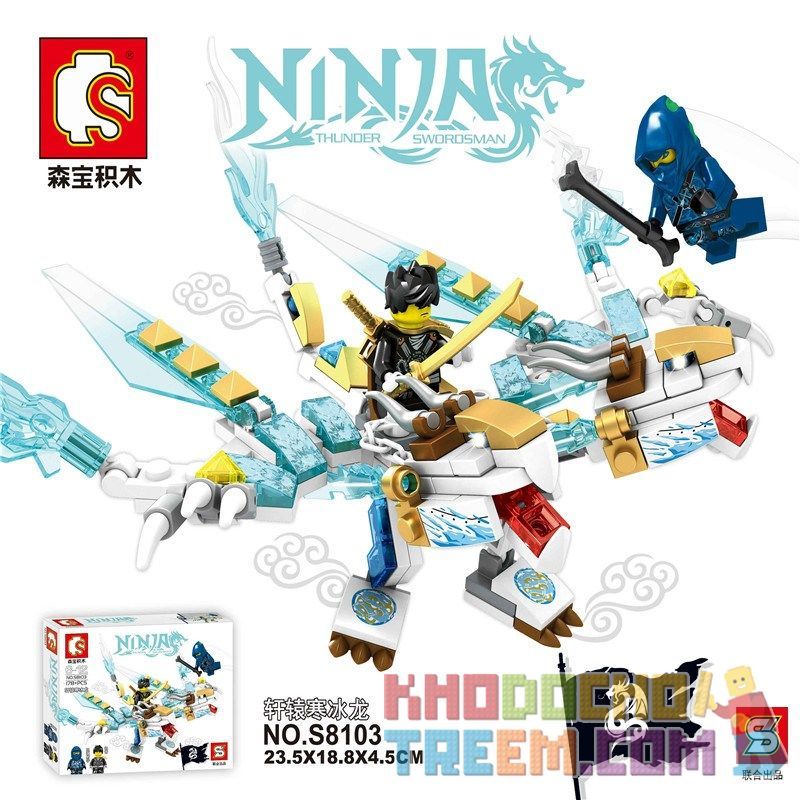 SHENG YUAN SY S8103 8103 non Lego XUANYUAN WANBEN. bộ đồ chơi xếp lắp ráp ghép mô hình The Lego Ninjago Movie NINJA THUNDER SWORDSMAN Ninja Lốc Xoáy 178 khối