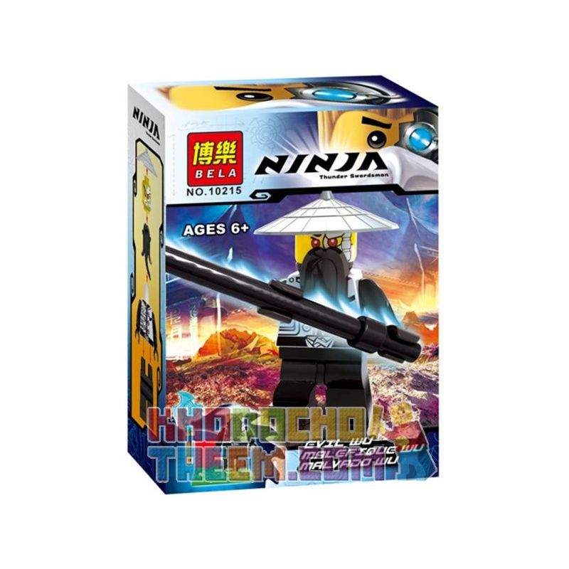 Bela 10215 Lari 10215 non Lego QUỶ SƯ PHỤ WU bộ đồ chơi xếp lắp ráp ghép mô hình The Lego Ninjago Movie EVIL WU MALEFIQUE MALVADO Ninja Lốc Xoáy 12 khối