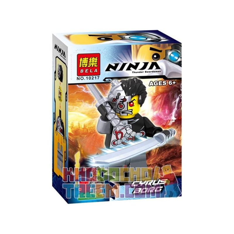 Bela 10217 Lari 10217 non Lego CYRUS-BORG MINIFIGURES bộ đồ chơi xếp lắp ráp ghép mô hình The Lego Ninjago Movie CYRUS BORG Ninja Lốc Xoáy 11 khối