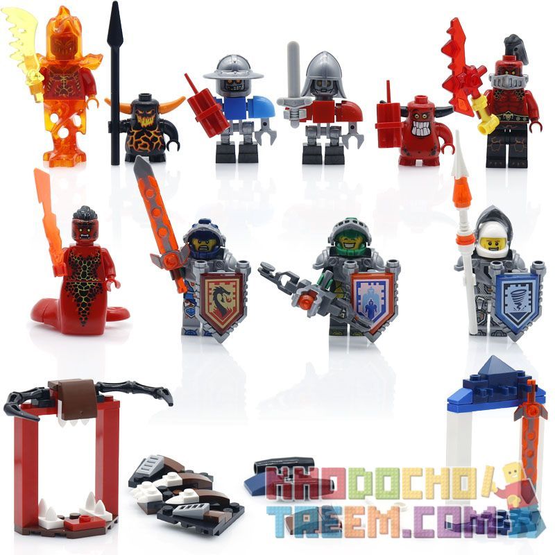 LEPIN 03029A 03029B 03029C 03029D 03029E 03029F non Lego ROBOT MINIFIGURE 6 bộ đồ chơi xếp lắp ráp ghép mô hình Nexo Knights NEXU KNIGHTS Hiệp Sỹ Nexo 197 khối
