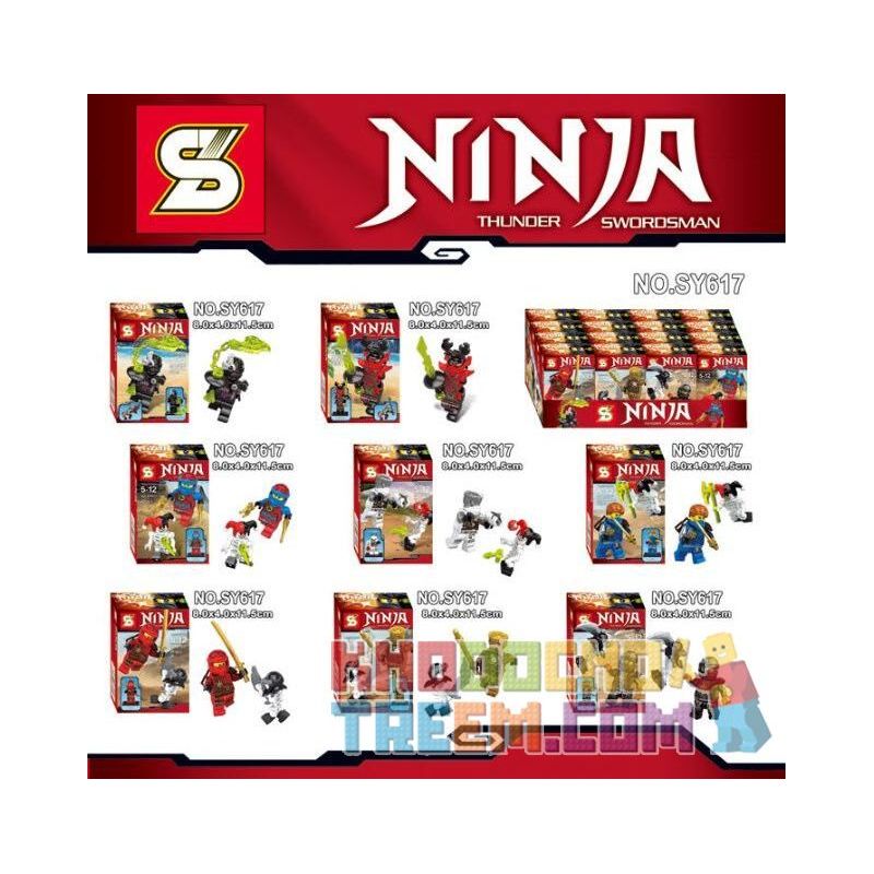 SHENG YUAN SY SY617 non Lego 8 NHÂN VẬT CƯỚP BIỂN BAY bộ đồ chơi xếp lắp ráp ghép mô hình The Lego Ninjago Movie Ninja Lốc Xoáy 180 khối