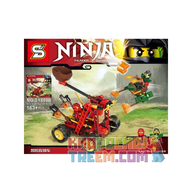 SHENG YUAN SY SY808B 808B non Lego KAY'S NÉM XE bộ đồ chơi xếp lắp ráp ghép mô hình The Lego Ninjago Movie KAI VS FLINTLOCKE Ninja Lốc Xoáy 163 khối