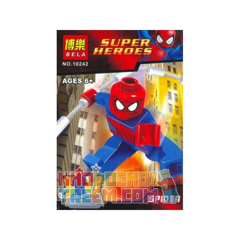 Bela 10242 10243 10244 Lari 10242 10243 10244 non Lego TĂNG NHỆN NGƯỜI ĐÀN ÔNG 3 bộ đồ chơi xếp lắp ráp ghép mô hình Super Heroes SUPER HEROES SPIDERMAN Siêu Nhân Anh Hùng 55 khối