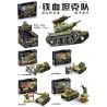 Kazi KY84055 84055 non  CÓ THỂ KẾT HỢP 4 LOẠI XE TĂNG RĂNG CƯA bộ đồ chơi xếp lắp ráp ghép mô hình Military Army 领土捍卫者 爆甲次代 Quân Sự Bộ Đội