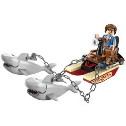 Enlighten 1302 Qman 1302 non  CÁ MẬP ĐẶC NHIỆM bộ đồ chơi xếp lắp ráp ghép mô hình Pirates Of The Caribbean LEGENDARY PIRATES Cướp Biển Vùng Caribe 45 khối