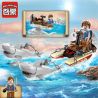 Enlighten 1302 Qman 1302 non  CÁ MẬP ĐẶC NHIỆM bộ đồ chơi xếp lắp ráp ghép mô hình Pirates Of The Caribbean LEGENDARY PIRATES Cướp Biển Vùng Caribe 45 khối