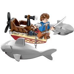 Enlighten 1302 Qman 1302 Xếp hình kiểu Lego PIRATES OF THE CARIBBEAN Legendary Pirates Legendary Pirate Shark Contingent Cá Mập đặc Nhiệm 45 khối