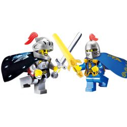 Enlighten 1012 Qman 1012 Xếp hình kiểu Lego Castle Knights Fighting Castle Compelling Tranh Giành Pháo 42 khối