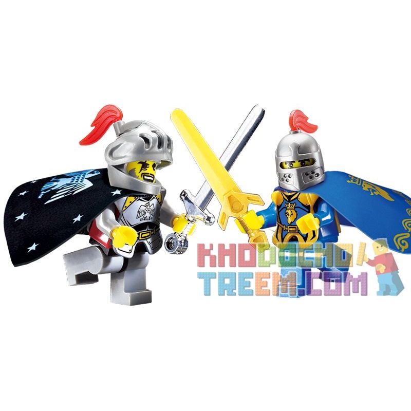 Enlighten 1012 Qman 1012 non  TRANH GIÀNH PHÁO bộ đồ chơi xếp lắp ráp ghép mô hình Medieval Castle CASTLE KNIGHTS FIGHTING Chiến Tranh Trung Cổ 42 khối