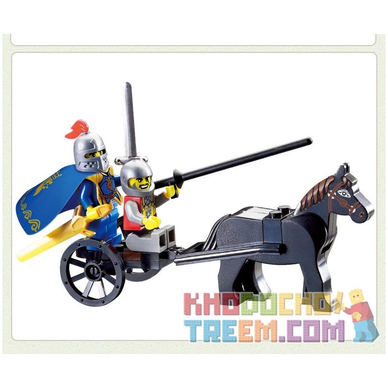 Enlighten 1012 Qman 1012 non  TRANH GIÀNH PHÁO bộ đồ chơi xếp lắp ráp ghép mô hình Medieval Castle CASTLE KNIGHTS FIGHTING Chiến Tranh Trung Cổ 42 khối