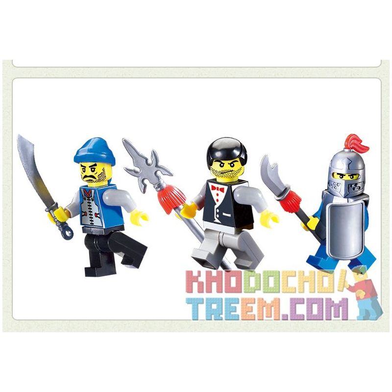 Enlighten 1013 Qman 1013 non  LÒ RÈN bộ đồ chơi xếp lắp ráp ghép mô hình Medieval Castle CASTLE KNIGHTS SMITHY Chiến Tranh Trung Cổ 81 khối