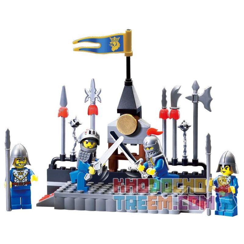 Enlighten 1014 Qman 1014 non Lego LĨNH VỰC VÕ THUẬT bộ đồ chơi xếp lắp ráp ghép mô hình Medieval Castle CASTLE KNIGHTS ARENA Chiến Tranh Trung Cổ 88 khối
