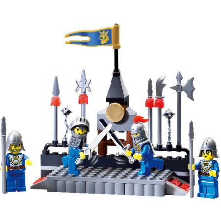 Enlighten 1014 Qman 1014 non  LĨNH VỰC VÕ THUẬT bộ đồ chơi xếp lắp ráp ghép mô hình Medieval Castle CASTLE KNIGHTS ARENA Chiến Tranh Trung Cổ 88 khối