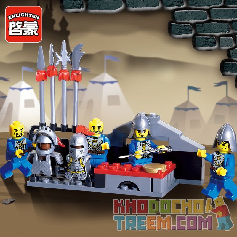 Enlighten 1014 Qman 1014 non  LĨNH VỰC VÕ THUẬT bộ đồ chơi xếp lắp ráp ghép mô hình Medieval Castle CASTLE KNIGHTS ARENA Chiến Tranh Trung Cổ 88 khối