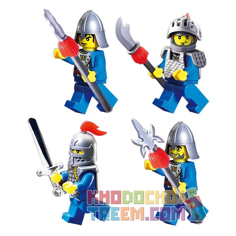 Enlighten 1014 Qman 1014 non  LĨNH VỰC VÕ THUẬT bộ đồ chơi xếp lắp ráp ghép mô hình Medieval Castle CASTLE KNIGHTS ARENA Chiến Tranh Trung Cổ 88 khối