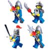 Enlighten 1014 Qman 1014 non  LĨNH VỰC VÕ THUẬT bộ đồ chơi xếp lắp ráp ghép mô hình Medieval Castle CASTLE KNIGHTS ARENA Chiến Tranh Trung Cổ 88 khối