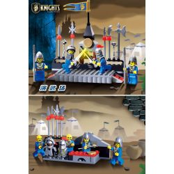 Enlighten 1014 Qman 1014 Xếp hình kiểu Lego Castle Knights Arena Castle Playwarm Lĩnh Vực Võ Thuật 88 khối