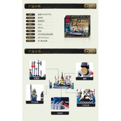 Enlighten 1014 Qman 1014 non  LĨNH VỰC VÕ THUẬT bộ đồ chơi xếp lắp ráp ghép mô hình Medieval Castle CASTLE KNIGHTS ARENA Chiến Tranh Trung Cổ 88 khối