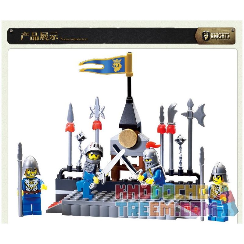Enlighten 1014 Qman 1014 non  LĨNH VỰC VÕ THUẬT bộ đồ chơi xếp lắp ráp ghép mô hình Medieval Castle CASTLE KNIGHTS ARENA Chiến Tranh Trung Cổ 88 khối