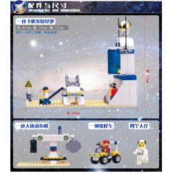 Enlighten 513 Qman 513 Xếp hình kiểu Lego TOWN Space Station Space Simulation Station Astronaut Test Base Trạm Mô Phỏng Vũ Trụ 245 khối