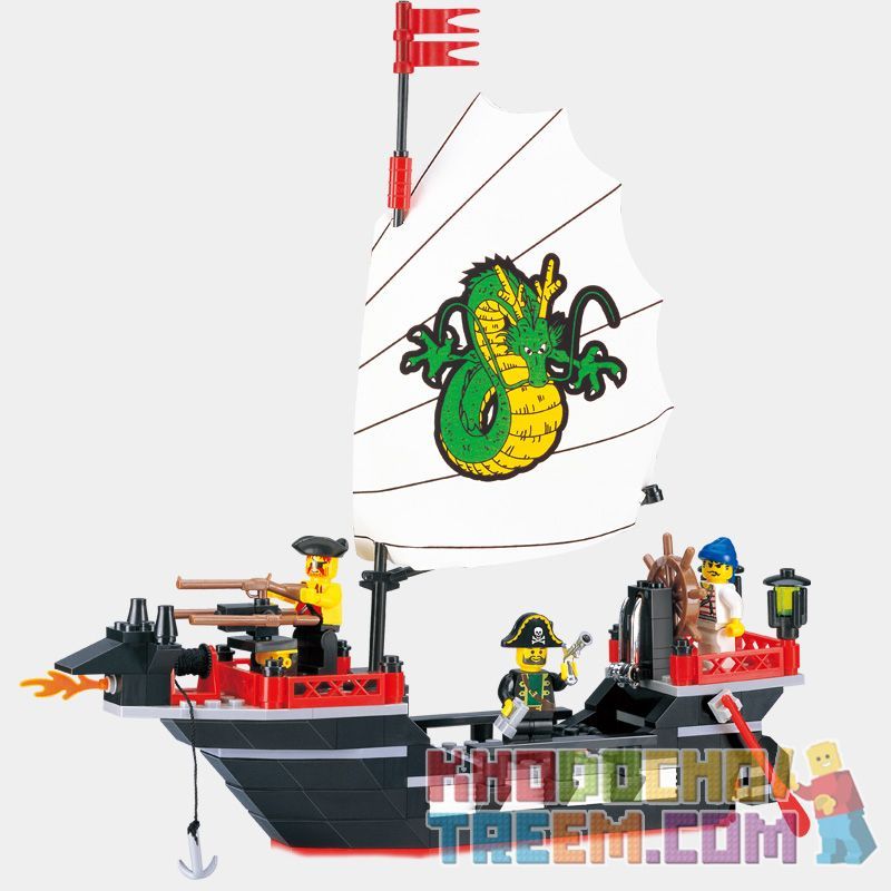Enlighten 301 Qman 301 non Lego TÀU CƯỚP BIỂN BARBARA bộ đồ chơi xếp lắp ráp ghép mô hình Pirates Of The Caribbean CORSAIR BARBARA Cướp Biển Vùng Caribe 211 khối