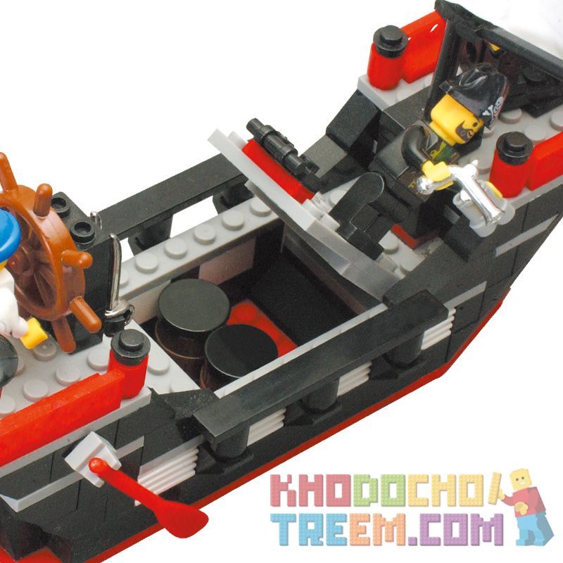 Enlighten 301 Qman 301 non  TÀU CƯỚP BIỂN BARBARA bộ đồ chơi xếp lắp ráp ghép mô hình Pirates Of The Caribbean CORSAIR BARBARA Cướp Biển Vùng Caribe 211 khối