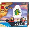 Enlighten 301 Qman 301 non  TÀU CƯỚP BIỂN BARBARA bộ đồ chơi xếp lắp ráp ghép mô hình Pirates Of The Caribbean CORSAIR BARBARA Cướp Biển Vùng Caribe 211 khối