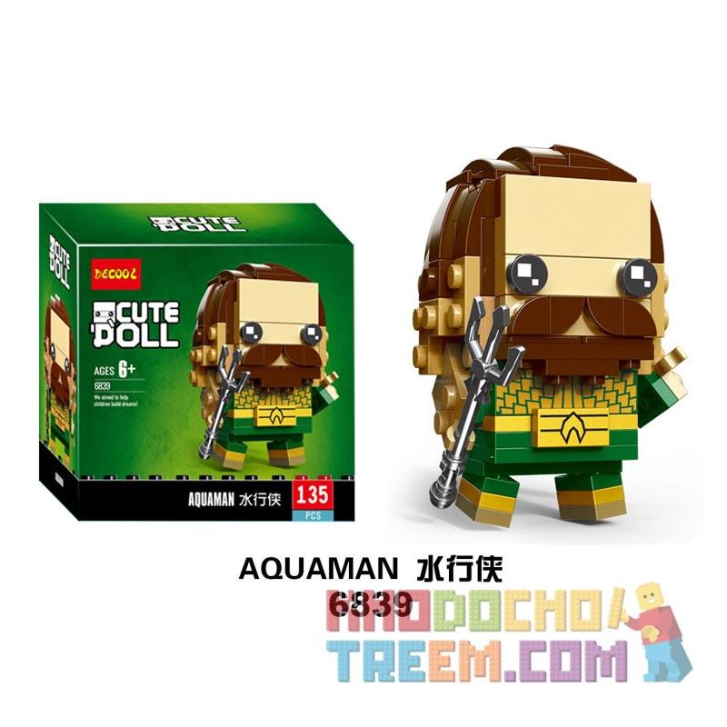 NOT Lego BRICKHEADZ 41600 Aquaman Fangtai Haiwang , Decool 6839 Jisi 6839 LEPIN 43029 Xếp hình Aquaman 135 khối NOT Lego BRICKHEADZ 41600 Aquaman Fangtai Haiwang , Decool 6839 Jisi 6839 LEPIN 43029 Xếp hình Aquaman 135 khối
