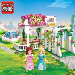 Enlighten 2602 Qman 2602 Xếp hình kiểu Lego PRINECESS LEAH Prinecess Leah Rose Corridor Princess Lay Rose Dreams Hoa Hồng Mơ ước 264 khối