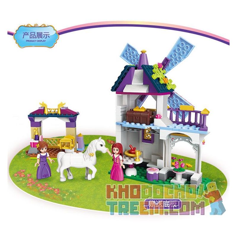 Enlighten 2604 Qman 2604 non  CỐI XAY GIÓ CẦU VỒNG bộ đồ chơi xếp lắp ráp ghép mô hình Prinecess Leah PRINECESS LEAH RAINBOW WINDMILL Công Chúa Leah 209 khối