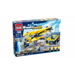 Enlighten 2408 Qman 2408 Xếp hình kiểu Lego KYANITE SQUAD Kyanite Squad Heavy-lift Aircraft Slim Squad Thunderbird Transporter Máy Bay Vận Tải Thunderbird 283 khối