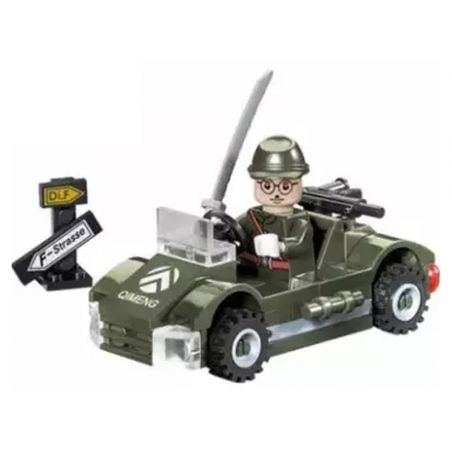 Enlighten 803 Qman 803 non  XE QUÂN SỰ NHỎ bộ đồ chơi xếp lắp ráp ghép mô hình Military Army COMBATZONES SMALL MILITARY Quân Sự Bộ Đội 51 khối