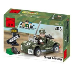 Enlighten 803 Qman 803 Xếp hình kiểu Lego MILITARY ARMY CombatZones Small Military Small Military Vehicle Xe Quân Sự Nhỏ 51 khối