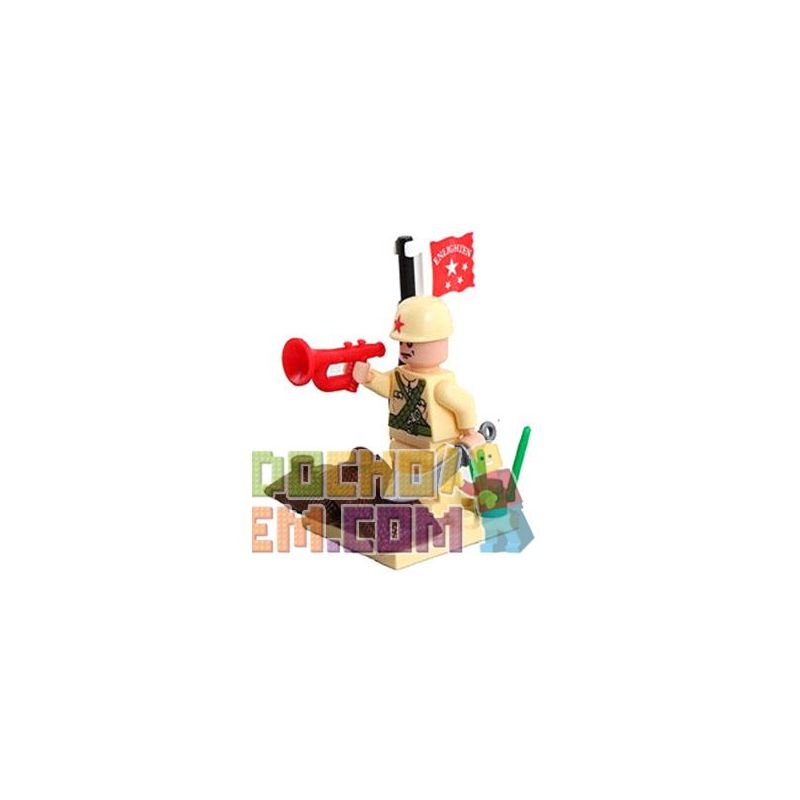 Enlighten 807 Qman 807 KEEPPLEY 807 Xếp hình kiểu Lego MILITARY ARMY CombatZones Cornets Trumpeter Người Thổi Kèn 17 khối Enlighten 807 Qman 807 KEEPPLEY 807 Xếp hình kiểu Lego MILITARY ARMY CombatZones Cornets Trumpeter Người Thổi Kèn 17 khối