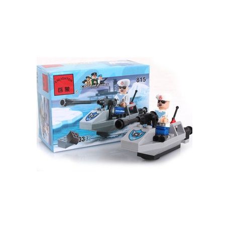 Enlighten 815 Qman 815 non  THUYỀN XUNG KÍCH bộ đồ chơi xếp lắp ráp ghép mô hình Military Army COMBATZONES ASSAULT BOAT Quân Sự Bộ Đội 33 khối