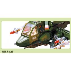 Enlighten 818 Qman 818 non  MÁY BAY TRỰC THĂNG bộ đồ chơi xếp lắp ráp ghép mô hình Military Army COMBATZONES HELICOPTER Quân Sự Bộ Đội 275 khối