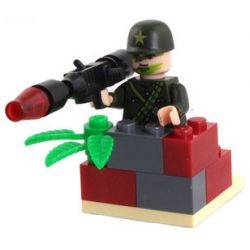 Enlighten 828 Qman 828 Xếp hình kiểu Lego MILITARY ARMY CombatZones Artilleryman Pháo Binh 18 khối