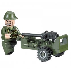 Enlighten 830 Qman 830 Xếp hình kiểu Lego MILITARY ARMY CombatZones Small Chariot Xe Ngựa 28 khối